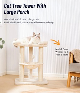 Torre para Gatos Pequeños Starmon con Percha Suave para Ventana, Árbol para Gatos Estable, Poste Rascador con Hamaca - Product Image 2