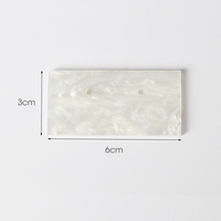 Présentoir créatif de bijoux blanc perle de luxe 3*6 boucles d'oreilles panneau d'affichage carré poli présentoir de bijoux