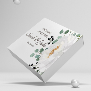 Оптовая продажа роскошная коробка для свадебных приглашений Цветочная упаковочная коробка на заказ розовая картонная фольга 2 мм бумажная Магнитная Подарочная коробка подружки невесты - Product Image 5