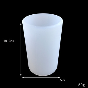 六角形シリンダーシリコンモールド、セメントキャンドルジャー用、樹脂鋳造、石鹸、花標本用の柱型シリコンモールド - Product Image 4