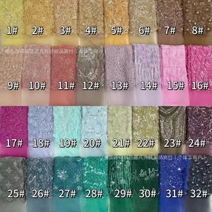 <span class=keywords><strong>Haute</strong></span> <span class=keywords><strong>Couture</strong></span> <span class=keywords><strong>Robe</strong></span> De Mariée Brodée <span class=keywords><strong>Longue</strong></span> <span class=keywords><strong>Robe</strong></span> Tissu Ruban Perle Tube Broderie Matériel - Product Image 5
