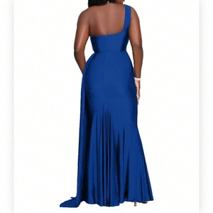 Vestidos de Noche Elegantes para Mujer, Sin Mangas, de Un Solo Hombro, Ajustados, de Cintura Alta, con Abertura, a la Moda - Product Image 6