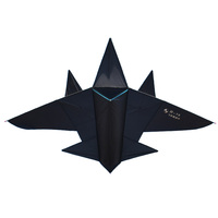 2025 nouvelle Collection adulte et enfants avion de chasse cerf-volant haut de gamme grand cerf-volant de dessin animé noir en plastique Durable