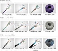 Kabel LAN UTP Cat6 Owire High Speed Melting Point CCA 23awg 4 Pasang dengan Kabel Daya 2C Tembaga Berlapis Aluminium, Selubung PVC/LSZH, 305m