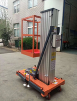Plateforme élévatrice semi-automatique en aluminium en stock, capacité de charge 200 kg, vitesse réglable pour centres commerciaux, expositions et construction