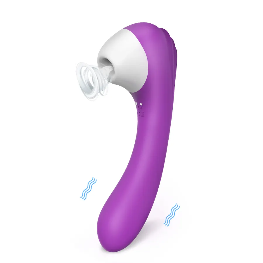 Purple Handheld Clitoral Sucking Vibrator Wand with 6 Sucking and 9 Speed for Women Sexual Satisfied Succion