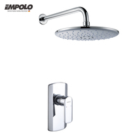 Factory Outlet chrome douche robinets de bain mélangeur de douche en laiton plafond douche pluie