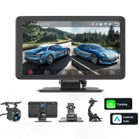 Cámara HD Universal de 7 Pulgadas con Pantalla Táctil IPS, Carplay Inalámbrico, Android Auto, DVR de Doble Lente, Navegación GPS, Control por Voz, OEM