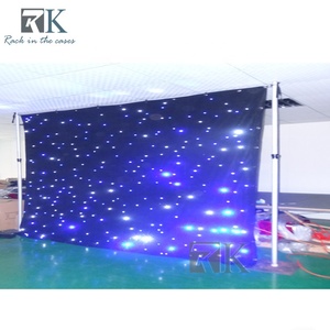 ม่านกำมะหยี่สีดำประดับไฟ LED สำหรับตกแต่งงานแต่งงาน ฉากหลังงานปาร์ตี้ - Product Image 5