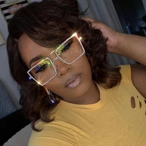 De moda cuadrado transparente gafas de sol de metal marco mujeres de Schott perfecto gafas hombre Marco de gafas <span class=keywords><strong>nerd</strong></span> gafas de claro tonos - Product Image 3