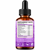 Gouttes liquides botaniques purifiantes multi-herbes avec formule composée de chardon-Marie, pissenlit et curcuma pour adultes, à prendre quotidiennement