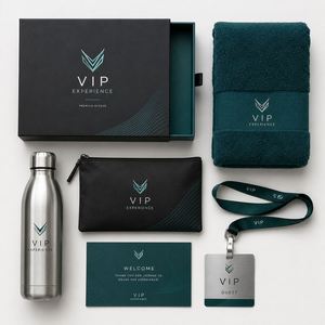 Kit Personalizado para Invitados de Eventos Deportivos VIP con Toalla, Botella, Bolsa para Tarjetas y Caja de Regalo Premium - Product Image 1