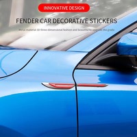 Emblème 3D pour Aile de Voiture, Autocollant Universel en Alliage d'Aluminium Effet Fibre de Carbone, Accessoire de Décoration Extérieure pour Carrosserie Automobile