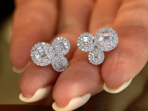 Boucles d'oreilles fines Xinfly de luxe en or 18 carats avec diamant naturel 0,72 carat, nouveau style, forme triple cercle, longues et brillantes - Product Image 4
