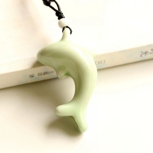 นกหวีดเซรามิกรูปโลมาขนาดเล็ก ของเล่นดนตรีสำหรับเด็ก ทำด้วยมือ - Product Image 3
