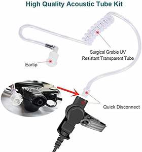 سماعة أذن لاسلكية ذات دبوس واحد بسعر الجملة، سماعة رأس مراقبة صوتية ذات دبوس واحد مقاس 3.5 ملم للراديو ثنائي الاتجاه وميكروفون مكبر الصوت - Product Image 4