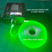 Moteur d'éclairage LED à fibre optique 150W 3000K blanc chaud, source lumineuse LED scintillante à fibre optique pour éclairage de piscine, d'étoiles et de périmètre