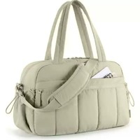 Nouvelle collection : Sac de voyage matelassé blanc léger, petit sac fourre-tout, sac de week-end, sac de voyage pour une nuit