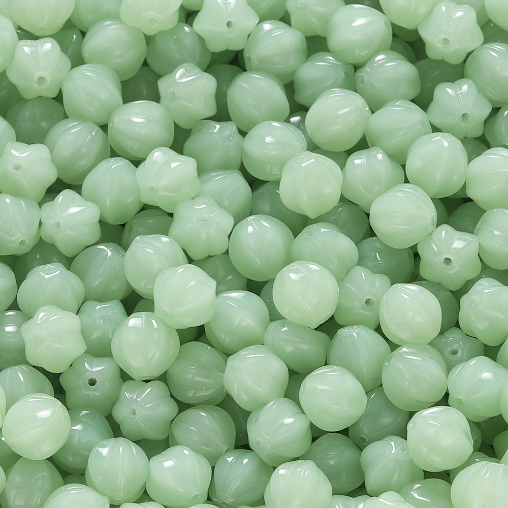 Citrouille ronde (10,5*10,5 mm, diamètre du trou 1 mm) paquet de 10