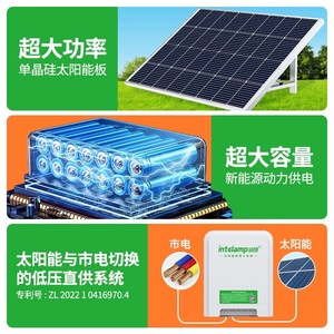 ระบบไฟพลังงานแสงอาทิตย์อินเทลแลมป์ 12V โมโนซิลิคอน ติดผนังภายนอกอาคาร โซลูชั่นไฟส่องสว่างกันน้ำ แอลอีดี - Product Image 5
