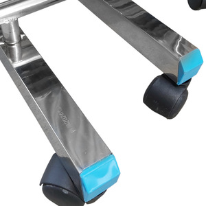 Stainless Steel <b>Folding</b> <b>Screen</b> Blue Mobile Partition For Hospital Clinic Beauty Salon Custom Made - Product Image 3