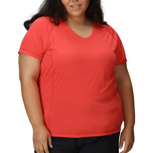 Camiseta de Mujer de Talla Grande, Tejido Suave de Poliéster/Algodón, Corte Holgado, Manga Corta, Transpirable, Ropa Casual, Personalizable con Marca - Product Image 6