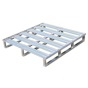 FARUIT Blue Steel Stackable Assembled Pallet with 2000kg Capacity Powder Coated Model 1100x1100 for Industrial <b>Storage</b> - Product Image 3