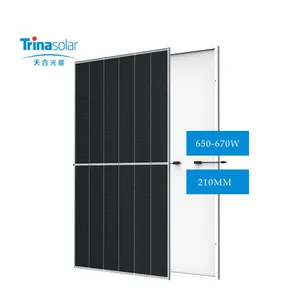 Trina solare magazzino europa vertice N tipo pannelli solari bifacciali 650w 670w Topcon Panneaux Solaires Trina