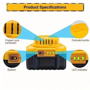Batterie lithium-ion 21V pour outils électriques sans fil DeWalt DCB180 DCB181 DCB182 DCB183 DCB184 DCB185 DCB200, remplacement - Product Image 3