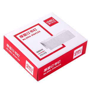 Deli Thick Staples 0014 23/23 Metal Heavy Duty Office Financial Binding 1000 Pieces Boxed - Product Image 4