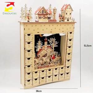 10 scène <span class=keywords><strong>de</strong></span> <span class=keywords><strong>Village</strong></span> <span class=keywords><strong>de</strong></span> noë<span class=keywords><strong>l</strong></span> avec Led, découpée au Laser, en <span class=keywords><strong>bois</strong></span>, paysage <span class=keywords><strong>de</strong></span> noë<span class=keywords><strong>l</strong></span>, <span class=keywords><strong>calendrier</strong></span> d'entrée - Product Image 4