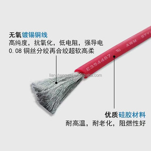 Cable <span class=keywords><strong>de</strong></span> <span class=keywords><strong>Silicona</strong></span> con Aislamiento <span class=keywords><strong>de</strong></span> Goma, Conductor <span class=keywords><strong>de</strong></span> Cobre Estañado, Resistente al Fuego, Superficie Lisa, Impermeable y Resistente al Aceite, -60°C~+200°C - Product Image 2