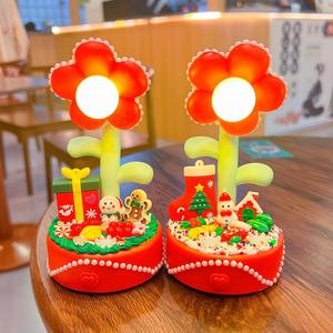 ชุดงานฝีมือทำไฟกลางคืนรูปดอกไม้ครีมมี่กาว DIY สำหรับคริสต์มาส สำหรับตกแต่งห้องนอนเด็ก ธีมการ์ตูน วัสดุพลาสติก สำหรับเด็กอายุ 4-6 ปี - Product Image 3