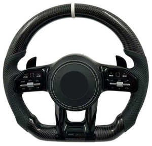 Volante Deportivo AMG de Fibra de Carbono y Cuero para <span class=keywords><strong>Mercedes</strong></span> Benz C <span class=keywords><strong>E</strong></span> S G GLE GLS GLC CLS W213 W222 W205 C63, Edición Nueva Mejorada - Product Image 3
