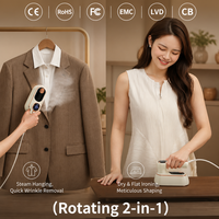 Défroisseur Vapeur Portable Électrique pour Vêtements, Utilisation à Domicile et en Voyage, Fer à Repasser Vapeur Humide et Sec pour Vêtements