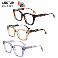 Monture de lunettes vintage en acétate, motif écaille de tortue, verres optiques, logo personnalisé