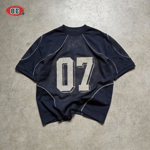 T-shirt <span class=keywords><strong>di</strong></span> Alta Qualità Stampate, Vestibilità Ampia, Maglia da Calcio, T-shirt Sportiva Casual da Palestra, Manica Corta, T-shirt Cropped <span class=keywords><strong>di</strong></span> Design, Estive - Product Image 2