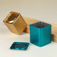 Boîte en métal carrée personnalisée pour cadeaux de mariage, idéale pour l'emballage de thé matcha, biscuits, bonbons