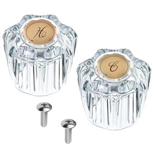 Kit de remplacement de poignée de robinet en acrylique transparent avec vis pour bouton de salle de bain de la série Delta Delex Peerless - Product Image 5