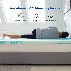 Nhà Máy Bán buôn làm mát <span class=keywords><strong>Gel</strong></span> truyền mật độ cao Bộ nhớ bọt Nệm Topper với sự mềm mại và làm mát - Product Image 4