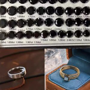 天然ダイヤモンドブラックポインタブラックダイヤモンドファインジュエリー用3mm 3.5mm 5mm 8mm,天然ルースダイヤモンド - Product Image 6