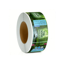 Film rétractable thermique imprimé sur mesure, film PVC PET imperméable rétractable à la chaleur, étiquettes rétractables pour bouteilles d'eau