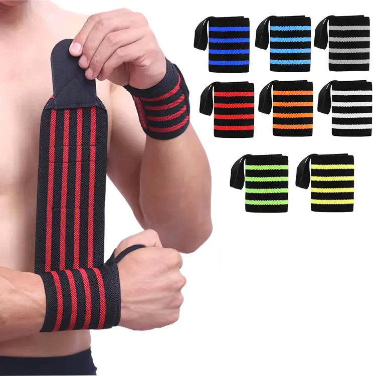 Cinturini da polso personalizzati antiscivolo in Silicone con cinturini per la presa di forza regolabili per il sollevamento pesi da polso