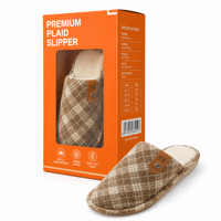 Chaussons d'intérieur pour hommes avec semelle plateforme épaisse, style décontracté en fourrure moelleuse et coussinets TPR, pour le printemps et l'hiver