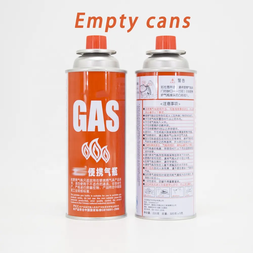 Strong quality Straight wall tinplate aerosol empty can butane gas can refillable