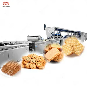 Ligne de production de biscuits compressés diététiques pour biscuit Cracker Machine de mise en forme de biscuits à la crème glacée intégrée