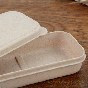 Boîte de rangement <span class=keywords><strong>vide</strong></span> écologique réutilisable en paille de blé avec couvercle, étui de voyage pour <span class=keywords><strong>couverts</strong></span>/pailles/baguettes, personnalisable avec logo - Product Image 4