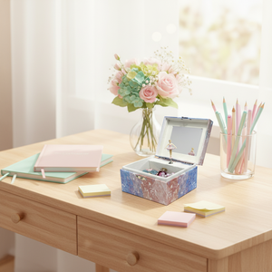 กล่องดนตรีกระดาษรูปนักบัลเลต์แบบหมุนมือ  รักษ์โลก พร้อมเพลงตามสั่ง ของขวัญสำหรับเด็กหญิงและสตรี - Product Image 3