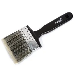 4 inch Professional Flat Paint Brushes with Treated Wooden Handle for DIY Paint Furniture Fence Deck and Wall Trim