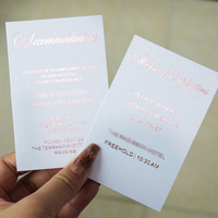 Gate Fold Folio benutzer definierte Initialen rosa Hochzeit Geburtstags feier Einladungen mit Roségold Spiegel Acryl karte